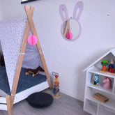 Detske Children Bunny Wall Bathroom Bedroom Hanging Mirror Decor